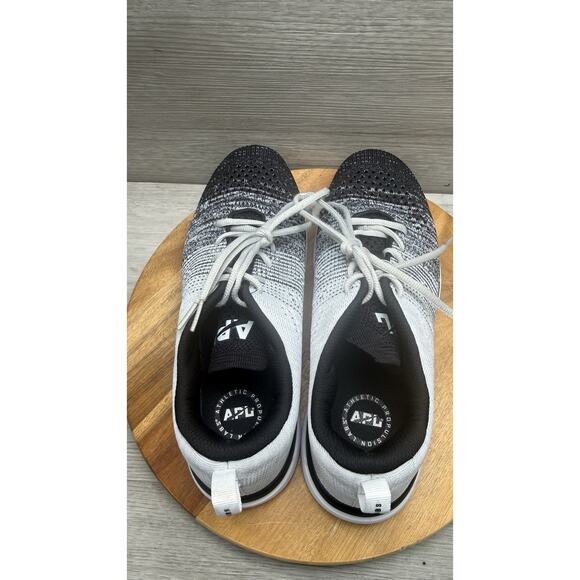 APL Techloom Pro Metallic Black Silver Ombre Knit Running Sneakers Men’s 10
